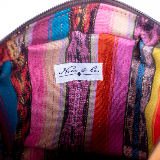 H&S WANDER CROSSBODY SET - OOAK BEADED PANEL - BOURBON - NO. 17105