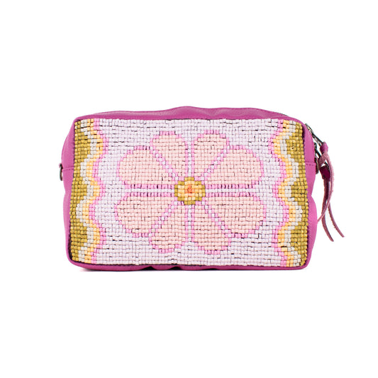 H&S WANDER CROSSBODY SET - OOAK BEADED PANEL - BABY RHINO - NO. 17107