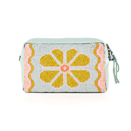 H&S WANDER CROSSBODY SET - OOAK BEADED PANEL - LUCITE - NO. 17108