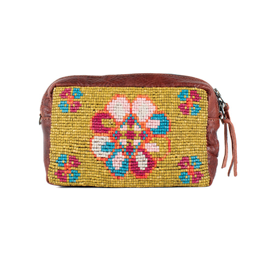 H&S WANDER CROSSBODY SET - OOAK BEADED PANEL - COPPER - NO. 17112