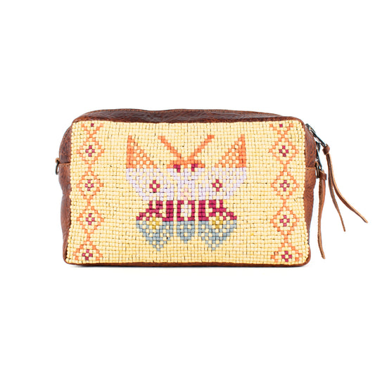 H&S WANDER CROSSBODY SET - OOAK BEADED PANEL - HONEY - NO. 17115