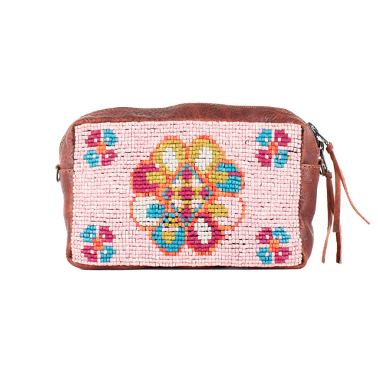 H&S WANDER CROSSBODY SET - OOAK BEADED PANEL - COPPER - NO. 17122