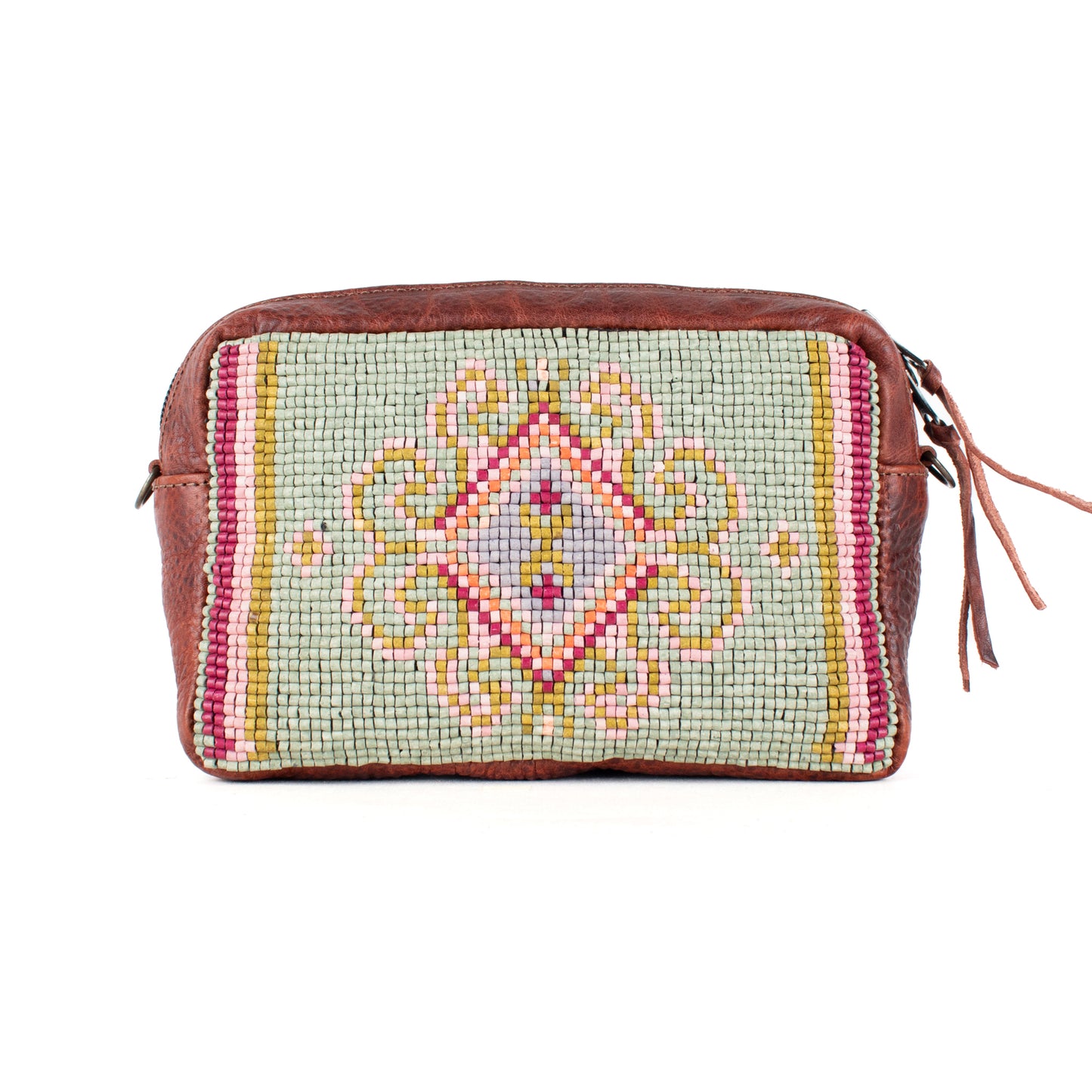 H&S WANDER CROSSBODY SET - OOAK BEADED PANEL - COPPER - NO. 17124