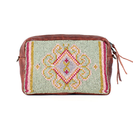 H&S WANDER CROSSBODY SET - OOAK BEADED PANEL - COPPER - NO. 17124