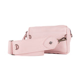 H&S WANDER CROSSBODY SET - OOAK BEADED PANEL - ROSE QUARTZ - NO. 17126