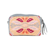 H&S WANDER CROSSBODY SET - OOAK BEADED PANEL - PLATINUM - NO. 17129