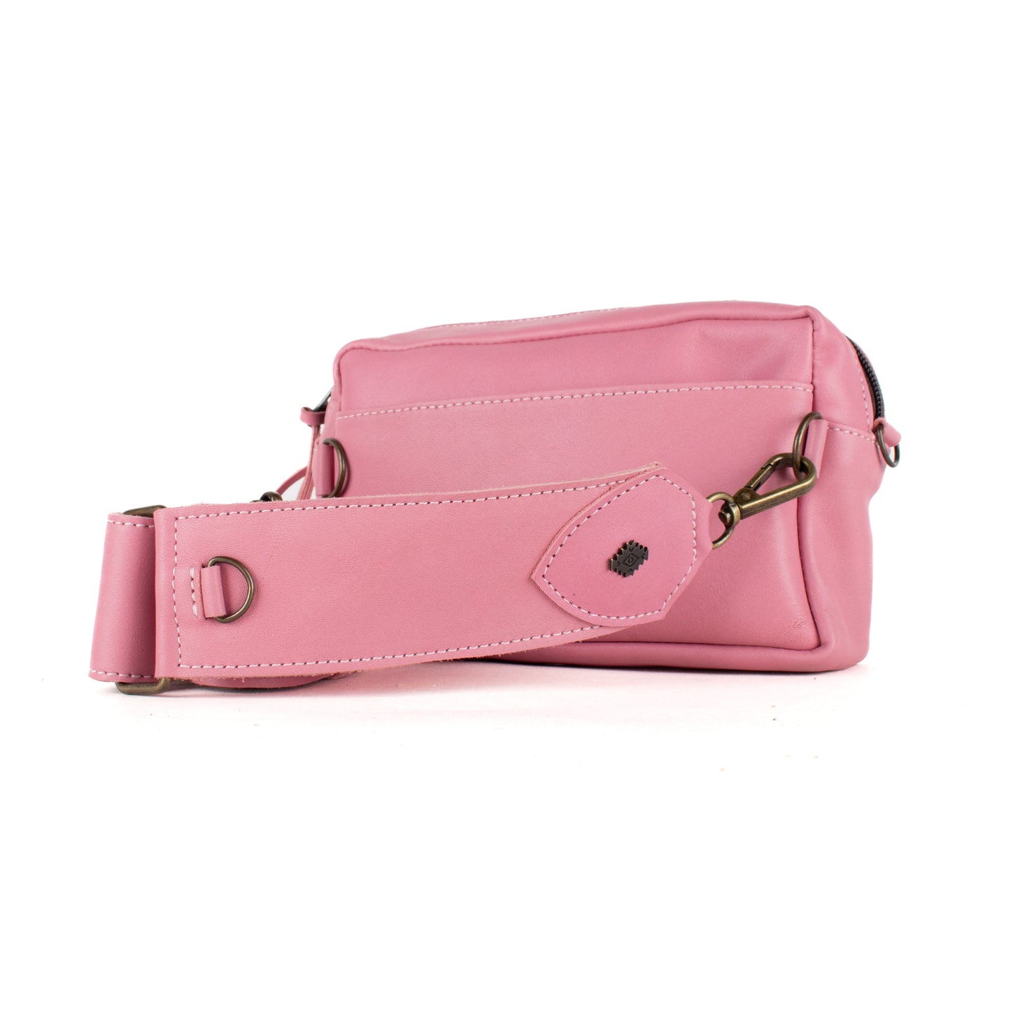 H&S WANDER CROSSBODY SET - OOAK BEADED PANEL - FLAMINGO - NO. 17131