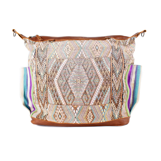 BEATRIZ CDB + DIAMANTE STRAP - OOAK HUIPIL - CAFE - NO. 17147
