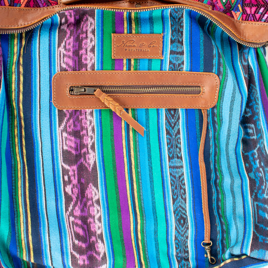 BEATRIZ CDB + DIAMANTE STRAP - OOAK HUIPIL - CAFE - NO. 17148