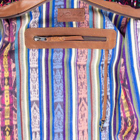 BEATRIZ CDB + DIAMANTE STRAP - OOAK HUIPIL - CAFE - NO. 17151