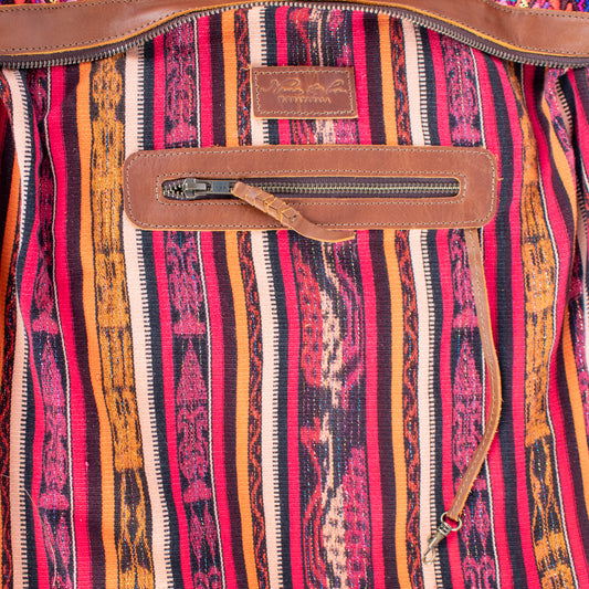 BEATRIZ CDB + DIAMANTE STRAP - OOAK HUIPIL - CAFE - NO. 17154