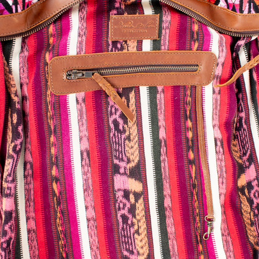 BEATRIZ CDB + DIAMANTE STRAP - OOAK HUIPIL - CAFE - NO. 17156