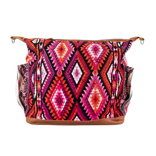 BEATRIZ CDB + DIAMANTE STRAP - OOAK HUIPIL - CAFE - NO. 17156