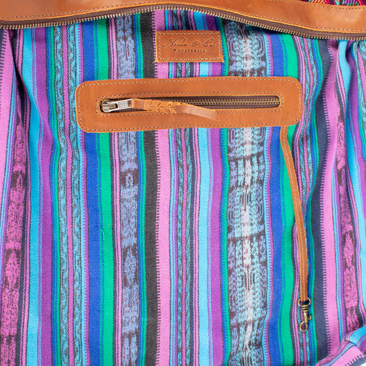 BEATRIZ CDB + DIAMANTE STRAP - OOAK HUIPIL - CAFE - NO. 17158