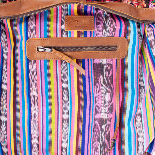 BEATRIZ CDB + DIAMANTE STRAP - OOAK HUIPIL - CAFE - NO. 17161