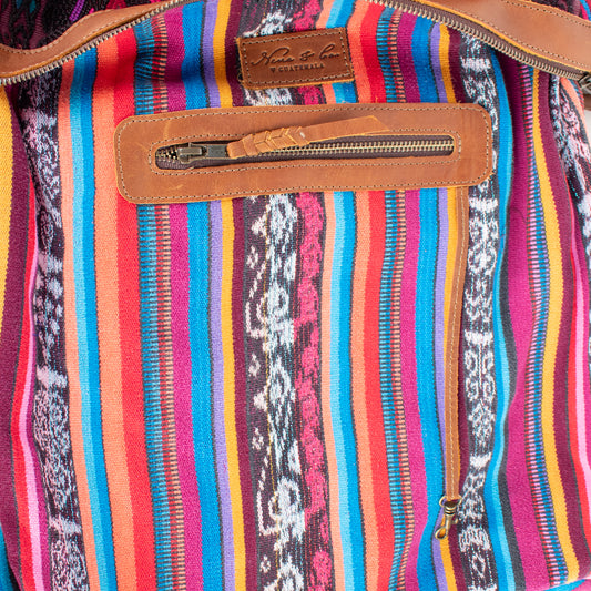 BEATRIZ CDB + DIAMANTE STRAP - OOAK HUIPIL - CAFE - NO. 17164