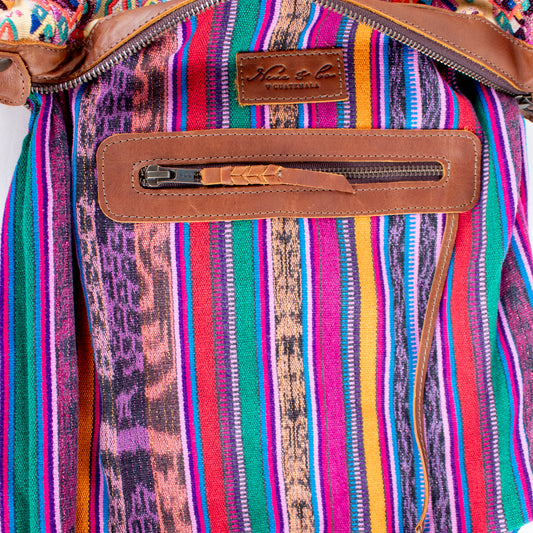 BEATRIZ MCDB + DIAMANTE STRAP - OOAK HUIPIL - CAFE -  NO. 17175