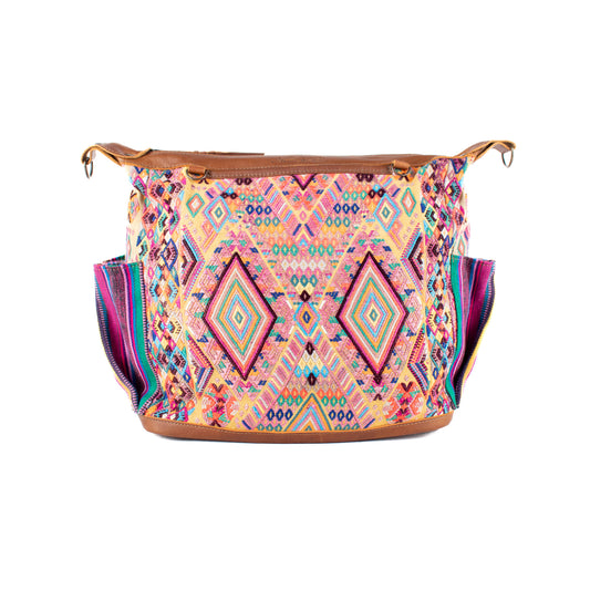 BEATRIZ MCDB + DIAMANTE STRAP - OOAK HUIPIL - CAFE -  NO. 17175