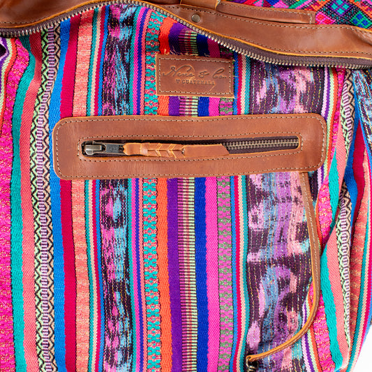BEATRIZ MCDB + DIAMANTE STRAP - OOAK HUIPIL - CAFE -  NO. 17186