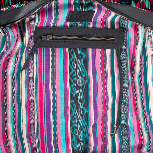 BEATRIZ CDB + DIAMANTE STRAP - OOAK HUIPIL - BLACK - NO. 17194