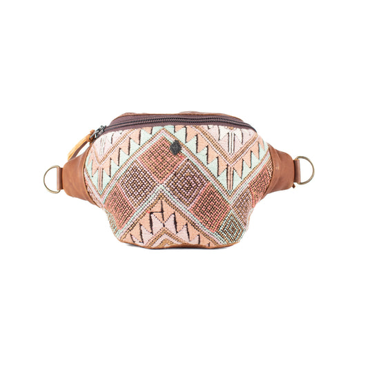 FANCY POUCH - OOAK HUIPIL - CAFE - NO. 17213