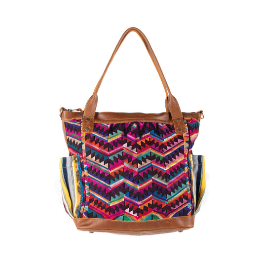 THE MEDIUM PERFECT BAG - OOAK HUIPIL - CAFE - NO. 17437