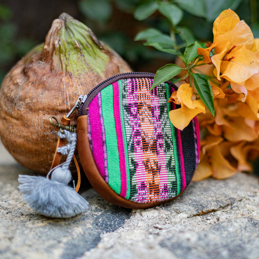 CIRCLE COIN PURSE - CORTE - CAFE - NO. 17539