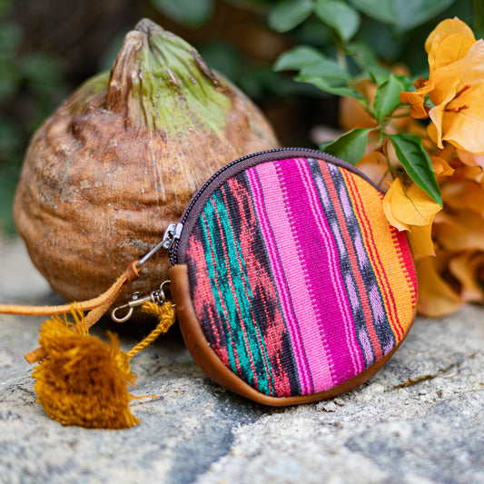 CIRCLE COIN PURSE - CORTE - CAFE - NO. 17548