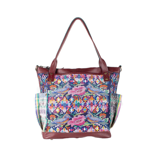 THE MEDIUM PERFECT BAG - OOAK HUIPIL - AMARANTH - NO. 17567