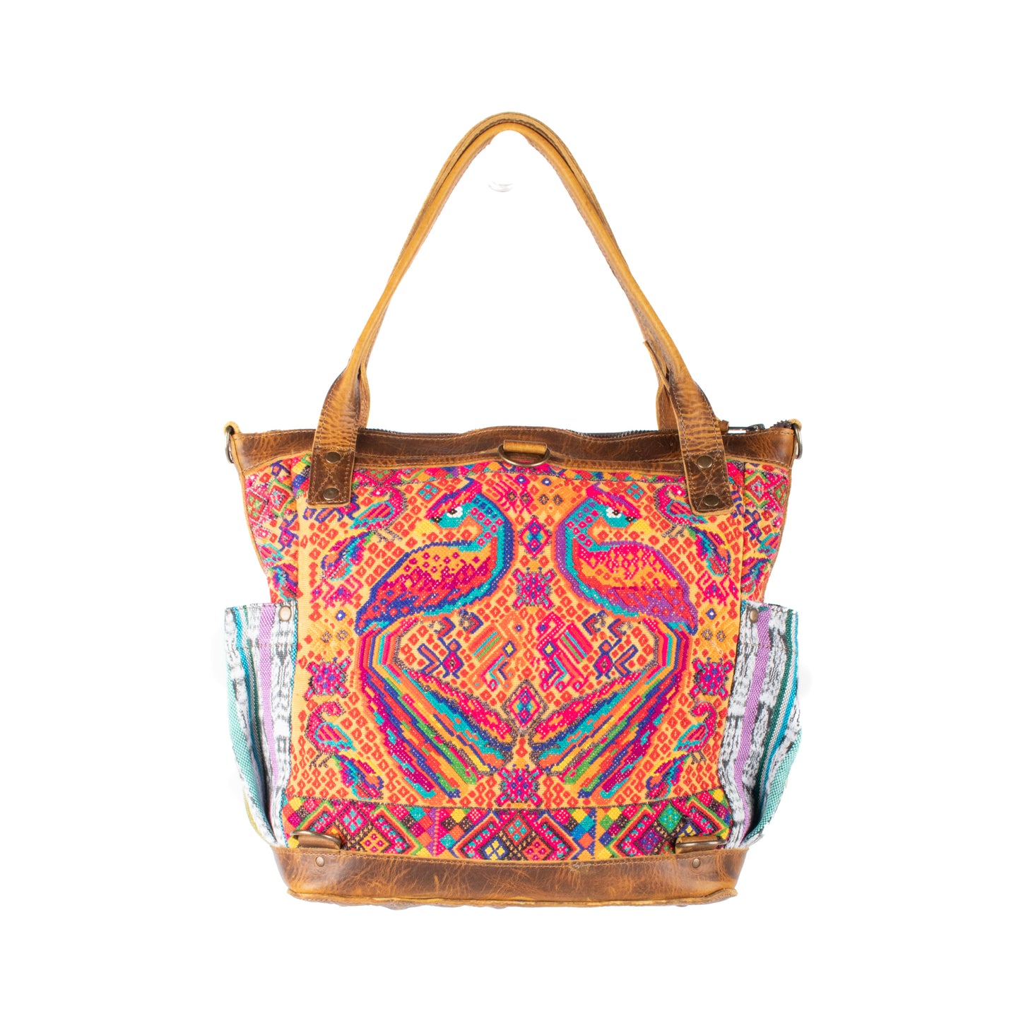 THE MEDIUM PERFECT BAG - OOAK HUIPIL - TAWNY - NO. 17569