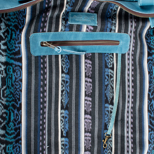 THE PERFECT BAG - OOAK HUIPIL - CERULEAN - NO. 17573