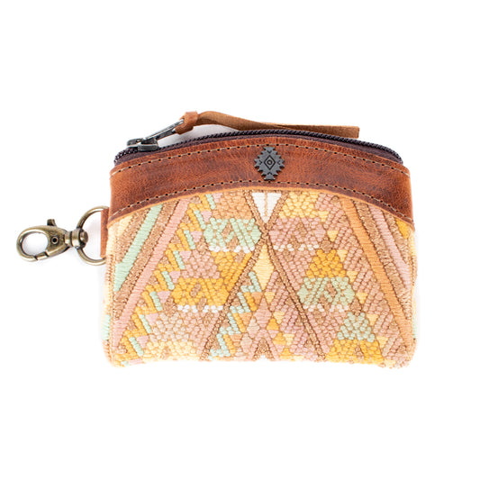 COIN PURSE - OOAK HUIPIL - HONEY - NO. 17628 **SHIP WINDOW**