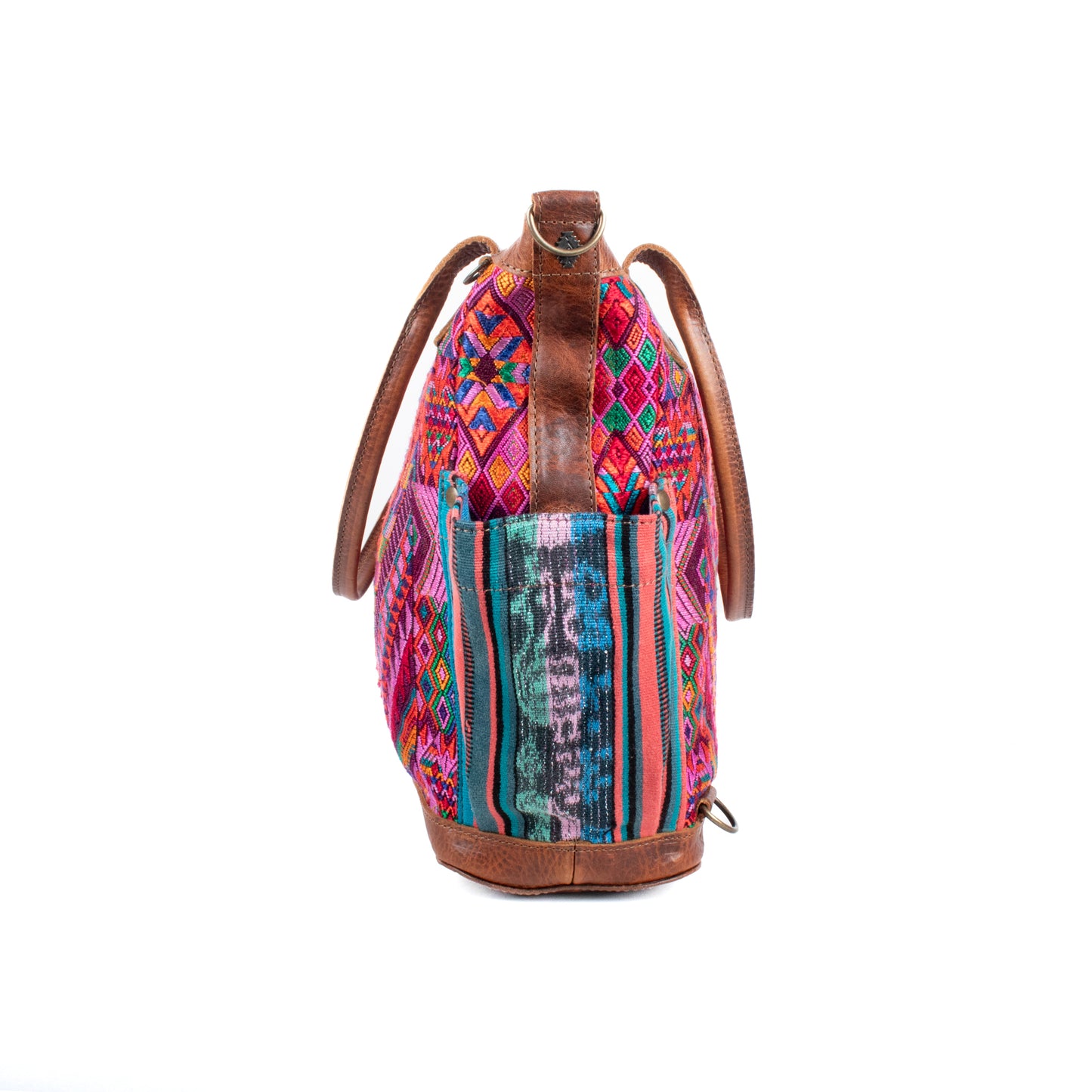 THE MEDIUM PERFECT BAG - OOAK HUIPIL - HONEY - NO. 17680 **SHIP WINDOW**