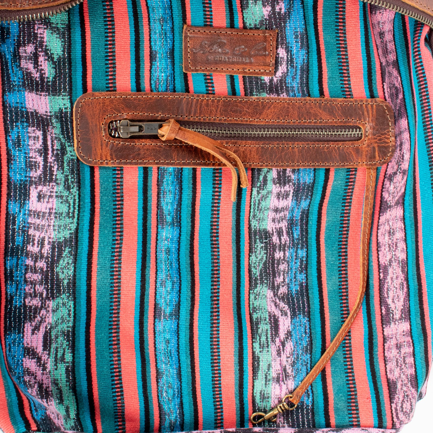 THE MEDIUM PERFECT BAG - OOAK HUIPIL - HONEY - NO. 17680 **SHIP WINDOW**