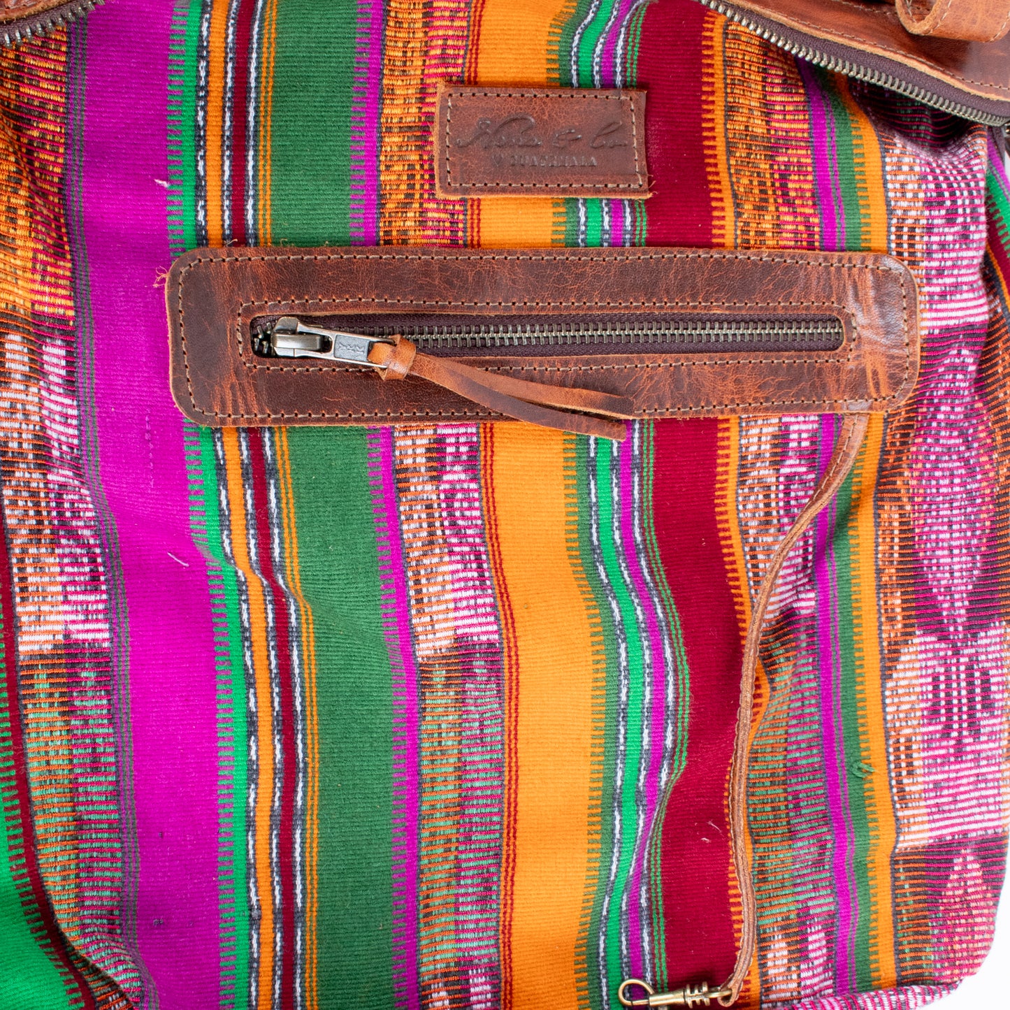 THE MEDIUM PERFECT BAG - OOAK HUIPIL - HONEY - NO. 17681 **SHIP WINDOW**