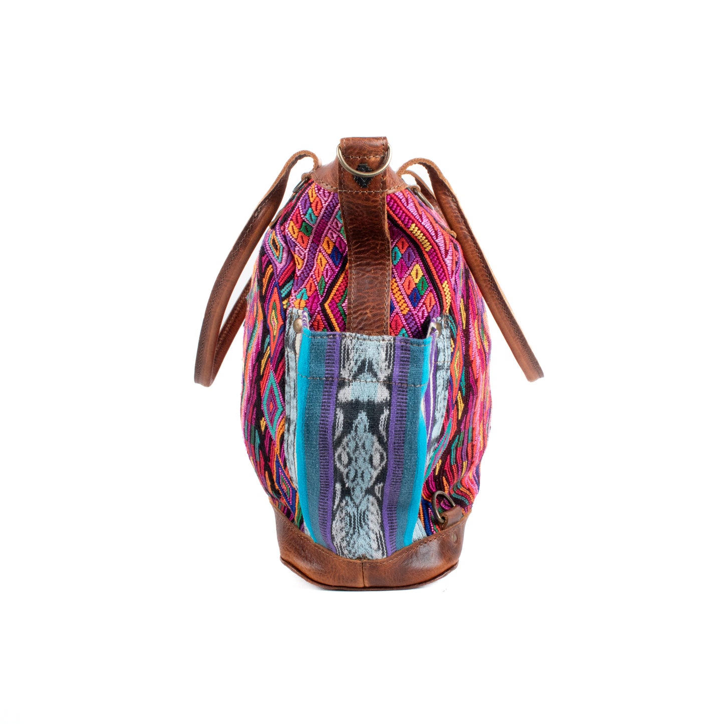 THE MEDIUM PERFECT BAG - OOAK HUIPIL - HONEY - NO. 17682 **SHIP WINDOW**