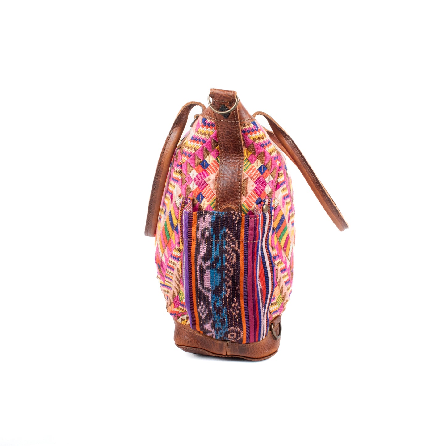 THE MEDIUM PERFECT BAG - OOAK HUIPIL - HONEY - NO. 17683 **SHIP WINDOW**