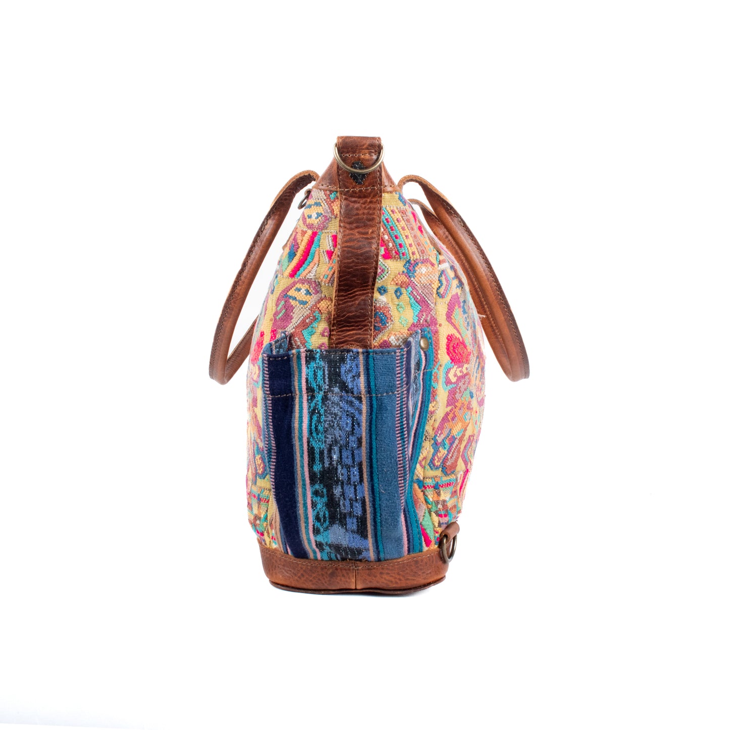 THE MEDIUM PERFECT BAG - OOAK HUIPIL - HONEY - NO. 17684 **SHIP WINDOW**