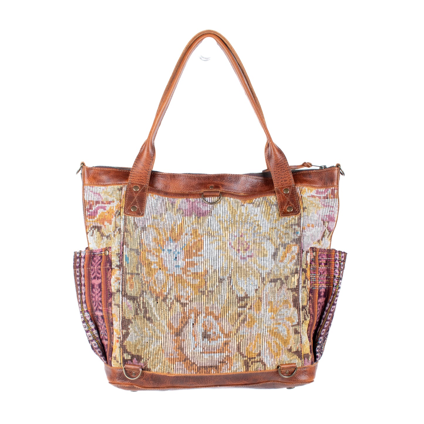 THE PERFECT BAG - OOAK HUIPIL - HONEY - NO. 17688 **SHIP WINDOW**