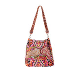 DRAWSTRING BUCKET BAG - OOAK HUIPIL - HONEY - NO. 17705