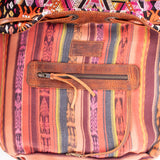 DRAWSTRING BUCKET BAG - OOAK HUIPIL - HONEY - NO. 17705