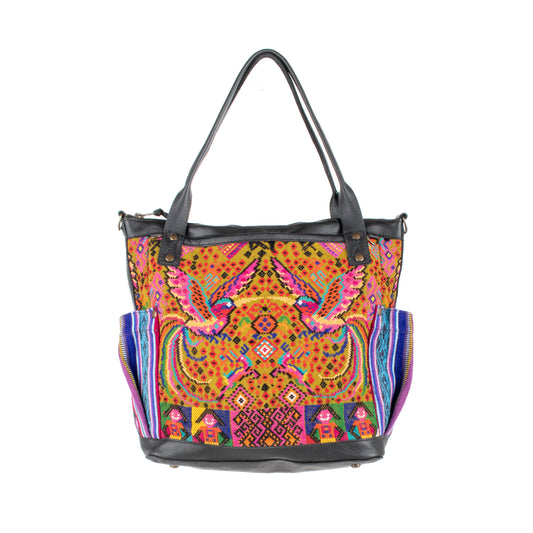 THE MEDIUM PERFECT BAG - OOAK HUIPIL - BLACK - NO. 17710