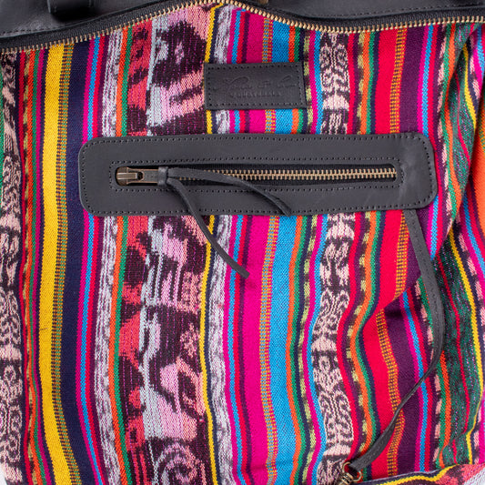 THE MEDIUM PERFECT BAG - OOAK HUIPIL - BLACK - NO. 17714