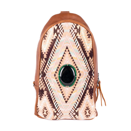 CROSSBODY SLING 2.0 - JADE - OOAK - CAFE - NO. 18006