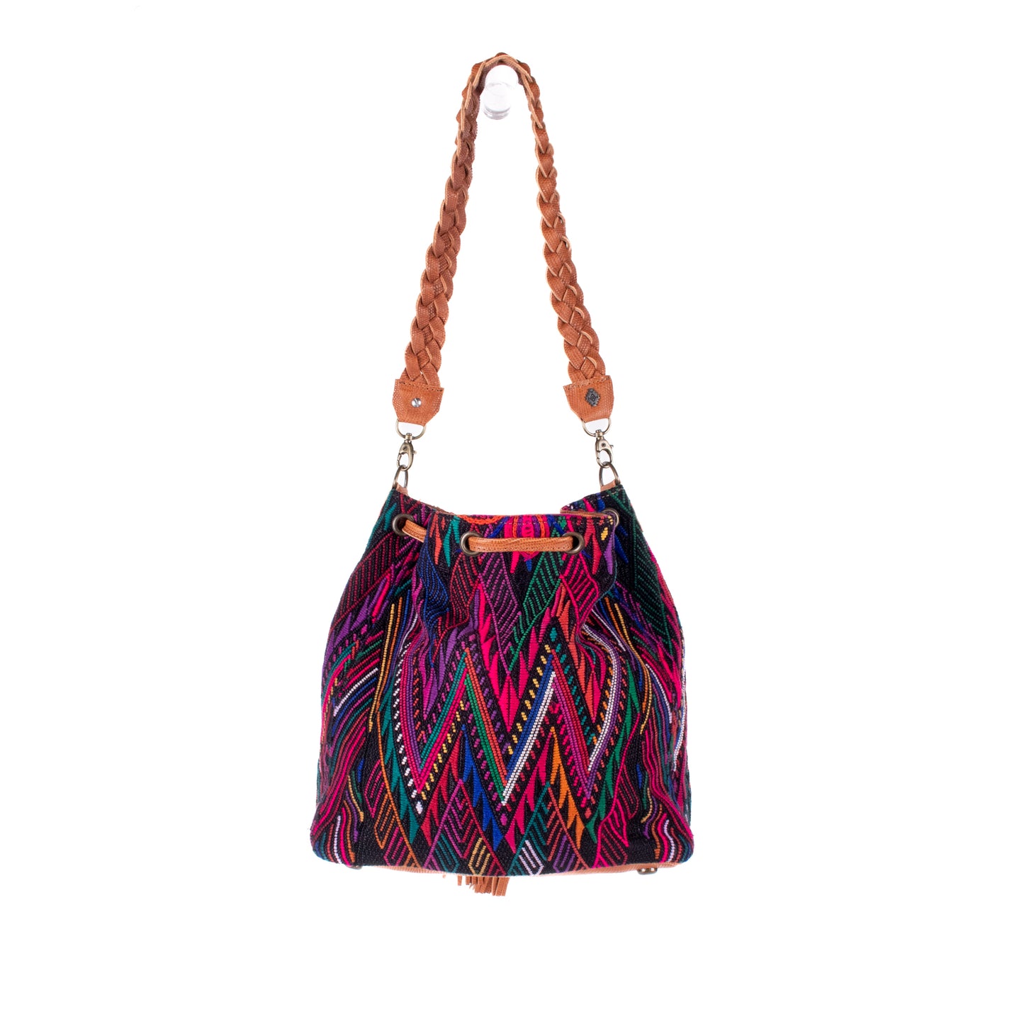 DRAWSTRING BUCKET BAG - OOAK HUIPIL - DESERT PYTHON - NO. 18027