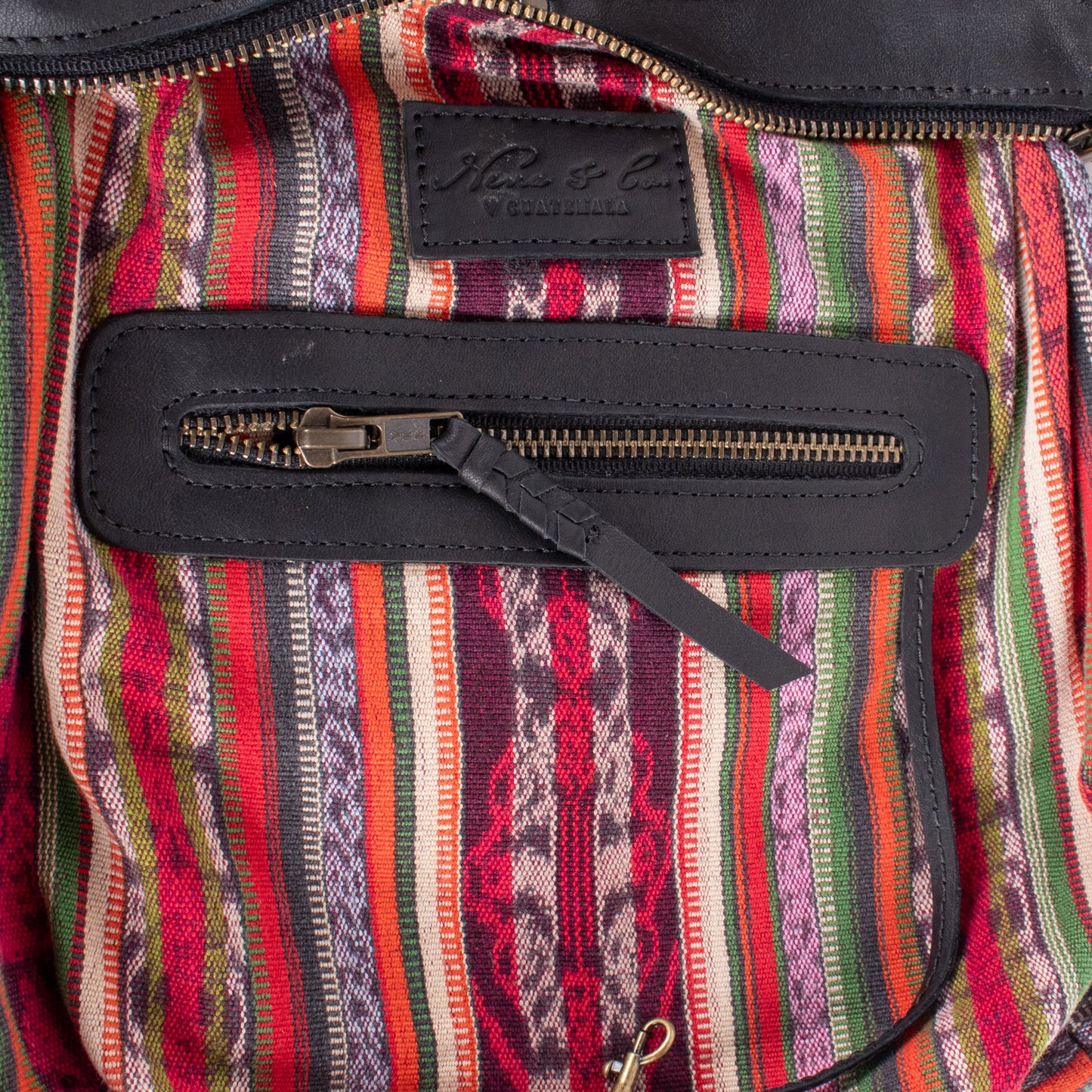 BEATRIZ MINI CDB WITH FRINGE - OOAK HUIPIL - BLACK - NO. 18230