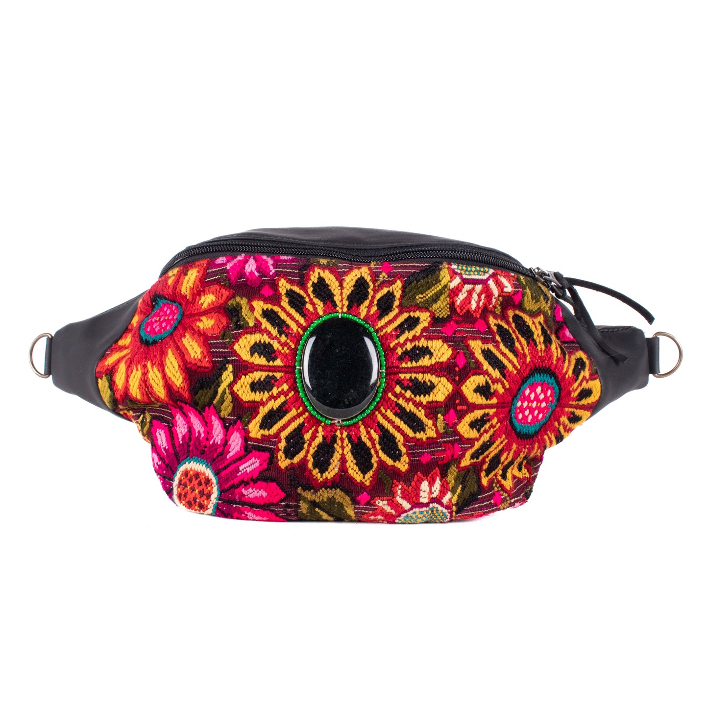 EL DON MANNY PACK WITH JADE - OOAK HUIPIL - BLACK - NO. 18238