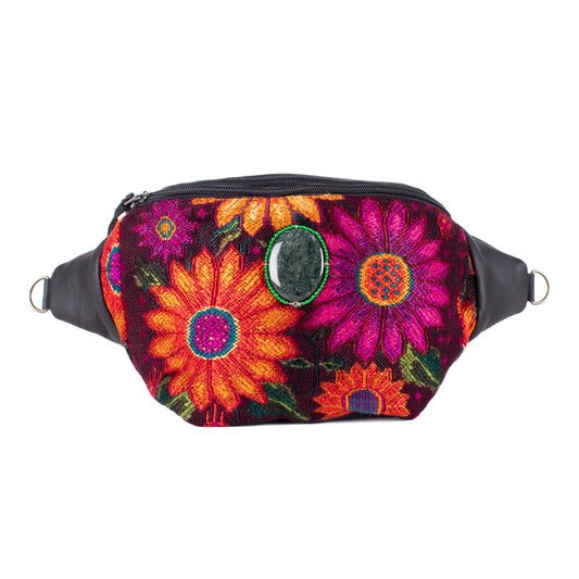 EL DON MANNY PACK WITH JADE - OOAK HUIPIL - BLACK - NO. 18239