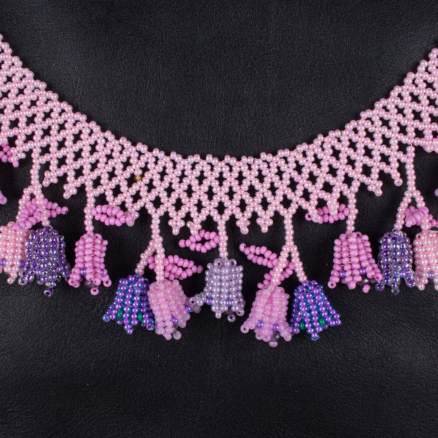 BEADED TULIPS BAG NECKLACE - NO. 18250