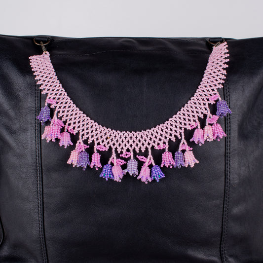 BEADED TULIPS BAG NECKLACE - NO. 18250